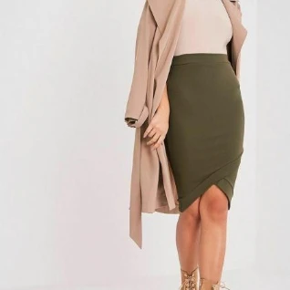 Юбка миди военная хаки камуфляжная карандаш