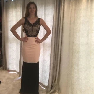 Платье женское ажурное кружевное макси