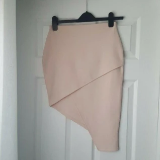 Юбка женская асимметричная пудровая