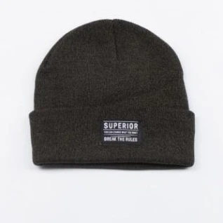 Вязаная шапка хаки зеленая мужская женская