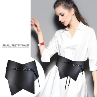 Женский ремень корсет пояс черный широкий