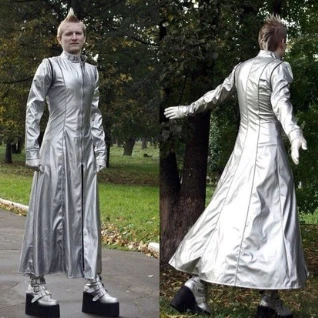 Футуристический дизайнерский плащ в стиле Космос.