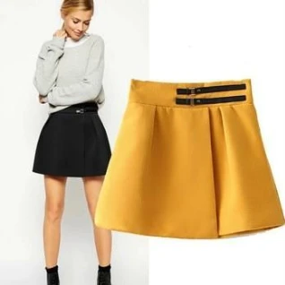 Юбка шерстяная желтая женская