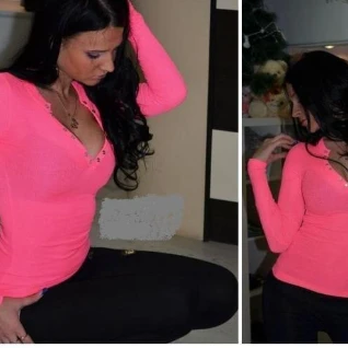 Неоновая розовая кофта на кнопках