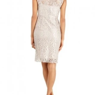 Платье BCBGMAXAZRIA Silver Cocktail Dress Lace
