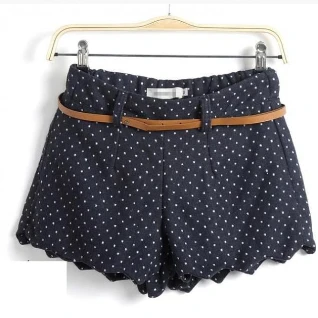 Синие шерстяные шорты женские