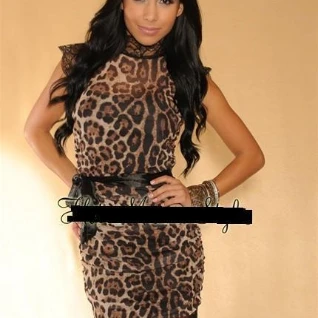 Леопардовое мини платье