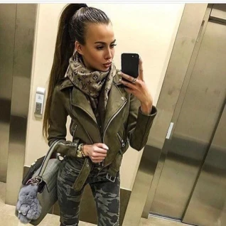 Куртка хаки замшевая