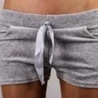 Шорты велюровые серые