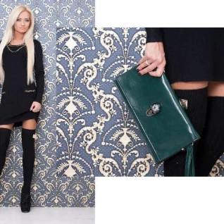 Гетры Гольфы вязаные женские черные