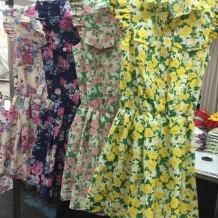 Цветочное женское мини платье хлопковое