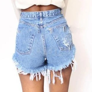 Джинсовые шорты летние с высокой талией