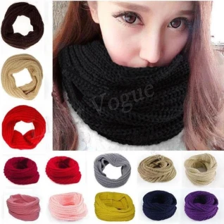 Женский мужской снуд черный шарф хомут