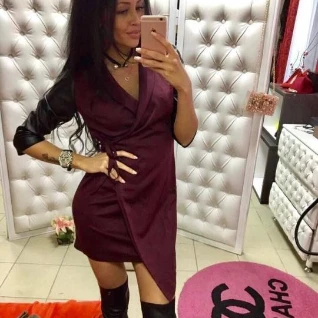 Платье бордовое коктейльное