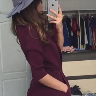 Женский бордовый комбинезон летний