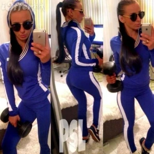 Женский спортивный костюм синий электрик