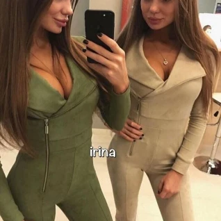 Женский комбинезон замшевый