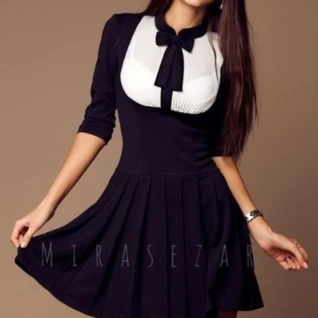 Платье офисное коктейльное черное