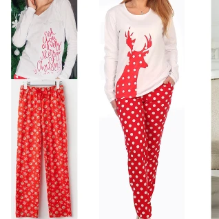 Новогодние женские пижамы 