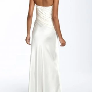 Платье ABS by Allen Schwartz Ivory Ruched Side Gown