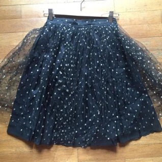 Эксклюзивная черная юбка с золотым декором