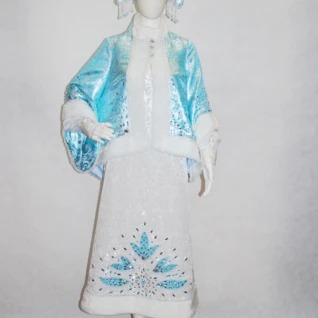 СНЕГУРОЧКА БОЯРЫНЯ №13 (парча белая, голубая)