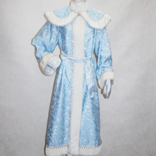 СНЕГУРОЧКА длинная с пелериной (парча голубая) 