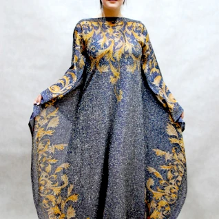 ПЛАТЬЕ-БАЛАХОН АЛЛА ПУГАЧЕВА (синяя парча)