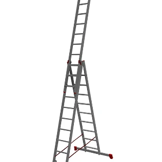 Лестница трехсекционная алюминиевая 3*10