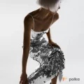 Возьмите Платье вечернее Галаграфик серебро напрокат (Фото 6) В Туле