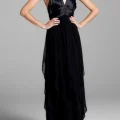 Возьмите Платье BCBGMAXAZRIA Black Chiffon Long Dress напрокат (Фото 4) в Москве