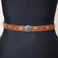 Возьмите Коричневый тонкий пояс с камнями напрокат (Фото 1) в Москве
