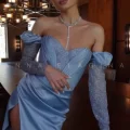 Возьмите Платье вечернее Морис голубое напрокат (Фото 3) В Туле