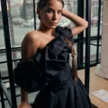 Возьмите Платье вечернее Астерия Чёрное с юбкой напрокат (Фото 4) В Туле