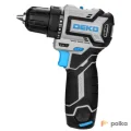 Возьмите Дрель-шуруповерт аккумуляторная бесщеточная Deko SHARKER12VPRO, 12 В Li-ion 2x2 Ач напрокат (Фото 1) в Москве