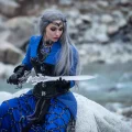 Возьмите Костюм средневековой северной королевы императрицы чародейки колдуньи воительницы Ведьмак Игра Престолов напрокат (Фото 12) в Москве