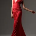 Возьмите Платье Marc Bouwer  Red Drape dress напрокат (Фото 3) в Москве