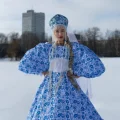 Возьмите Платье "Русская красавица Гжель" напрокат (Фото 3) в Москве