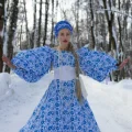 Возьмите Платье "Русская красавица Гжель" напрокат (Фото 4) в Москве