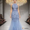 Возьмите Платье вечернее голубое Mermaid напрокат (Фото 2) в Москве