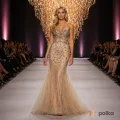 Возьмите Платье со стразами Jovani Nude XS напрокат (Фото 4) в Москве