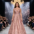 Возьмите Платье выпускное блестящее Rose Gold напрокат (Фото 5) в Москве