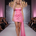 Возьмите Платье розовое со шлейфом Barbie напрокат (Фото 1) в Москве