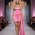 Возьмите Платье розовое со шлейфом Barbie напрокат (Фото 1) в Москве