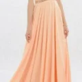 Возьмите Длинное персиковое платье напрокат (Фото 2) в Москве