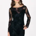 Возьмите Черное кружевное платье Prestige со шлейфом  напрокат (Фото 3) в Москве