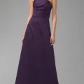 Возьмите Платье ABS by Allen Schwartz Chokolat/Purple  satin evening gown Размер 42 напрокат (Фото 1) в Москве