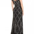 Возьмите Платье Adrianna Papell Diamond Gown Black P Размер 44 напрокат (Фото 2) в Москве