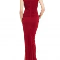 Возьмите Платье Adrianna Papell Red Ruched Mesh Gown Размеры 44, 46, 48 напрокат (Фото 3) в Москве