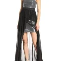 Возьмите Платье Aidan Mattox High-low Sequin Dress Размеры 40, 42, 44,  46 напрокат (Фото 7) в Москве